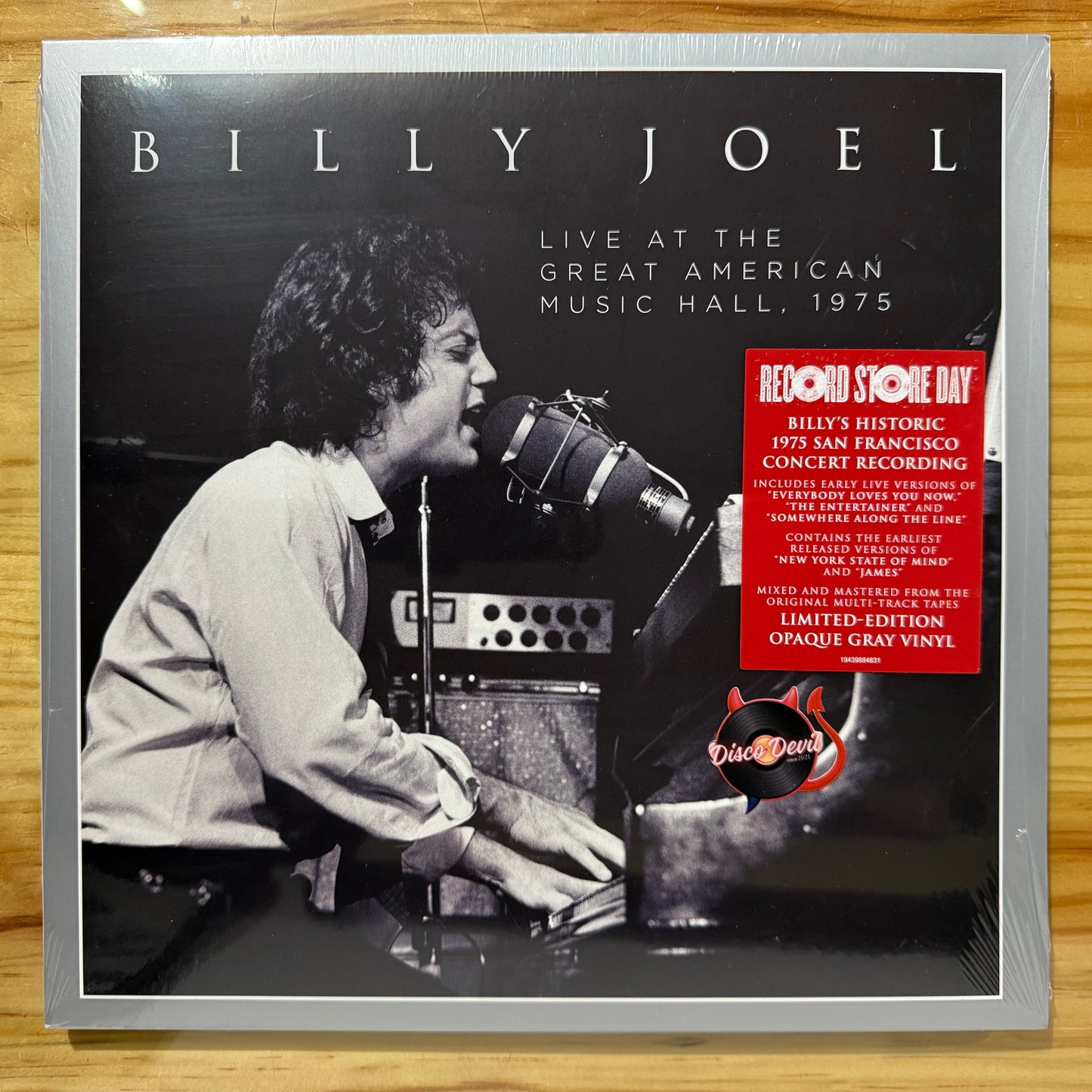 Billy Joel - Live At The Great American Music Hall, 1975, Limited Edition Gray Vinyl, RSD