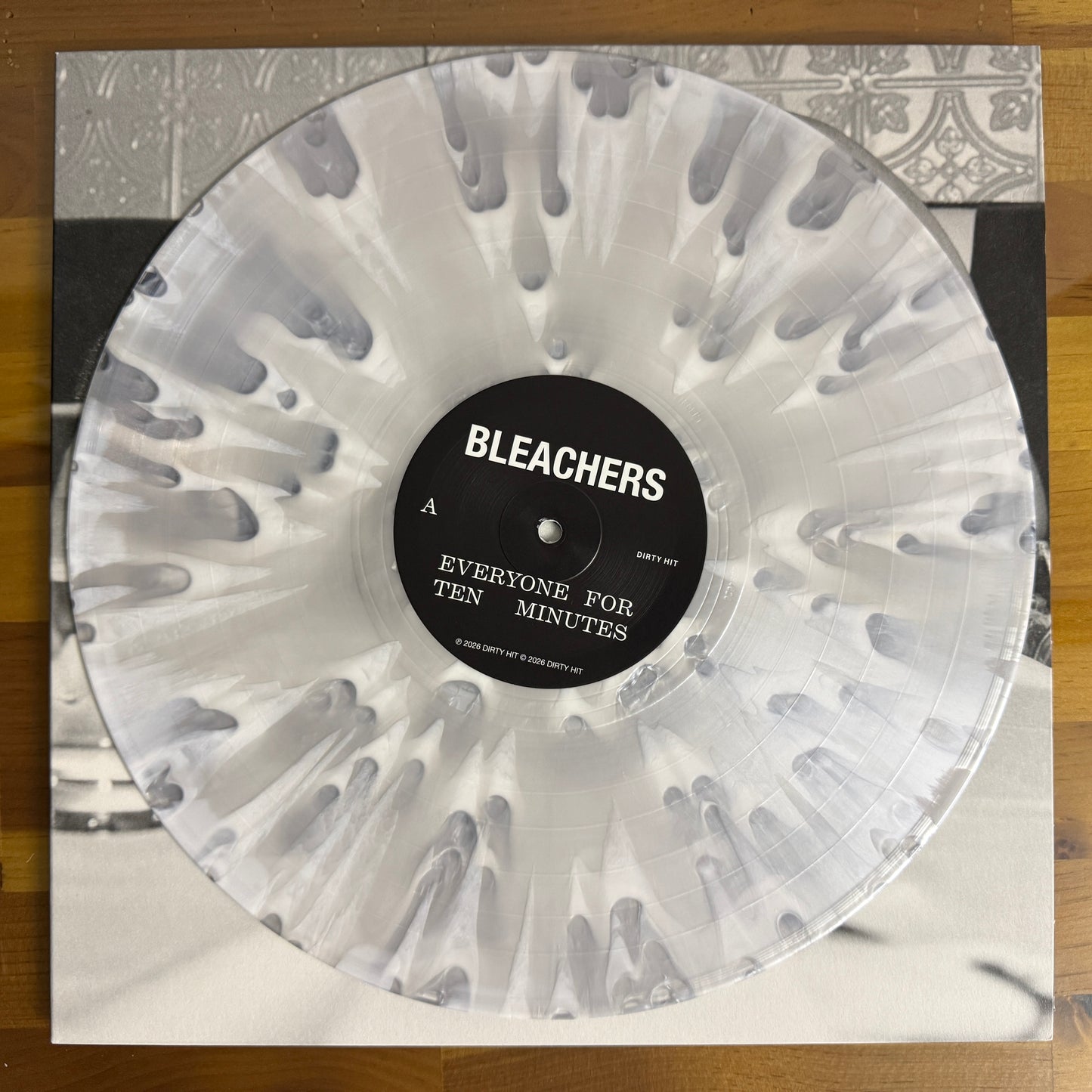 Bleachers - Everyone For Ten Minutes, crystal clear, metallic silver and matter silver smash-splatter Vinyl