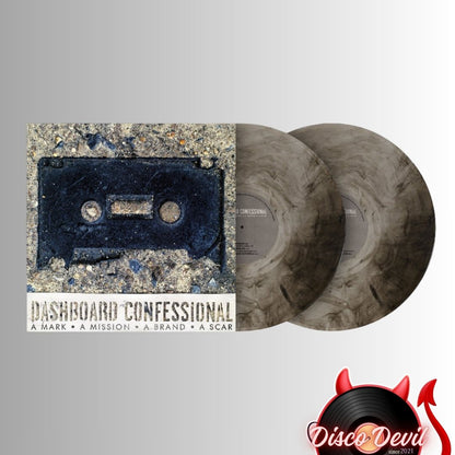 Dashboard Confessional - A Mark ● A Mission ● A Brand ● A Scar, IVC Edition Milky Clear Translucent And Opaque Black Galaxy Vinyl
