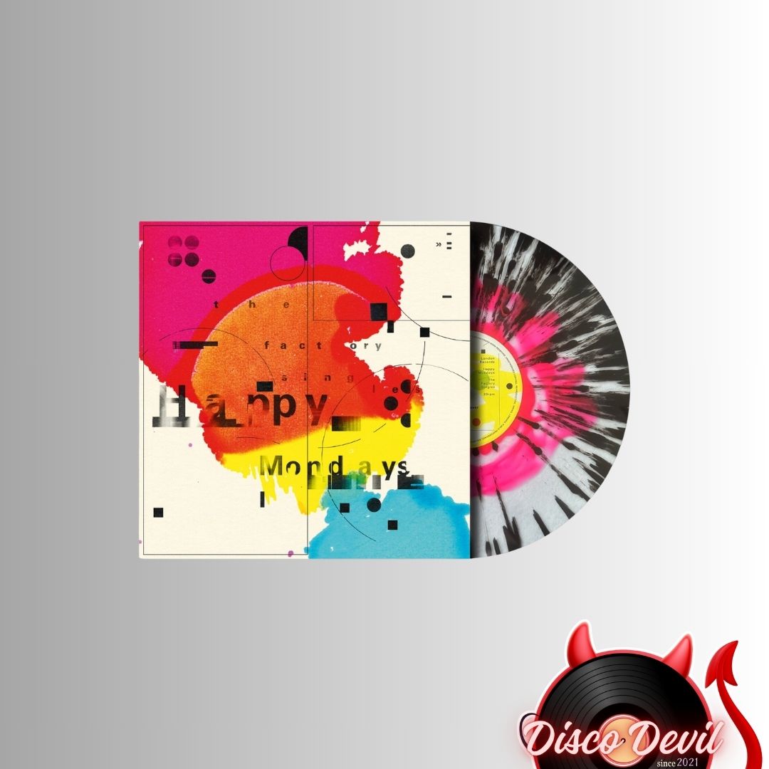 Happy Mondays - The Factory Singles, Numbered, Transparent/Pink/Black Splatter Vinyl
