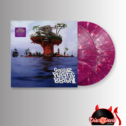 Gorillaz - Plastic Beach, UO Exclusive, Grape with Yellow Splatter Vinyl