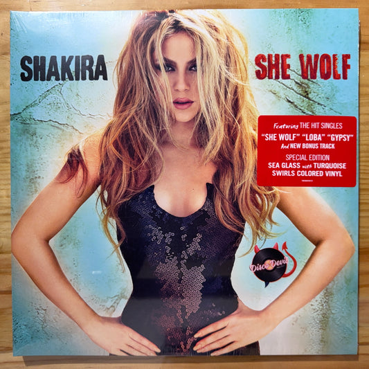 Shakira - She Wolf, Sea Glass with Turquoise Swirls